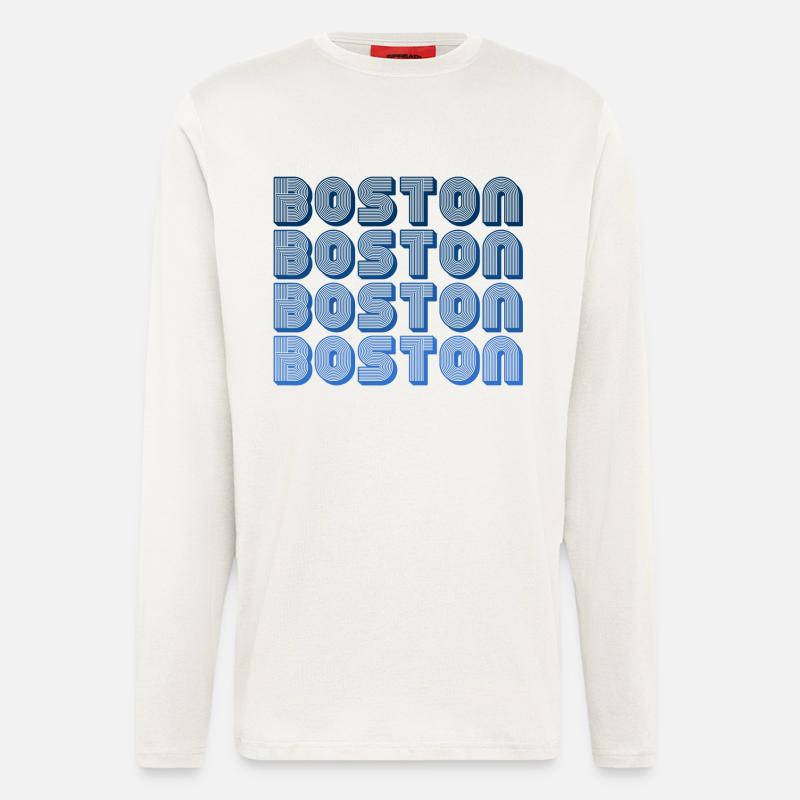 Boston Block Grid Pattern - Longsleeve - made by SPREAD  - OFF WHITE