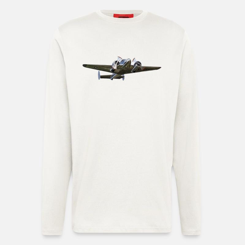 Beechcraft 18 - Langarmshirt - made by SPREAD  - OFF WHITE