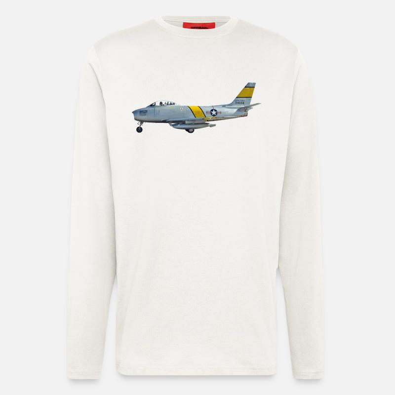 F-86 Sabre - Langarmshirt - made by SPREAD  - OFF WHITE