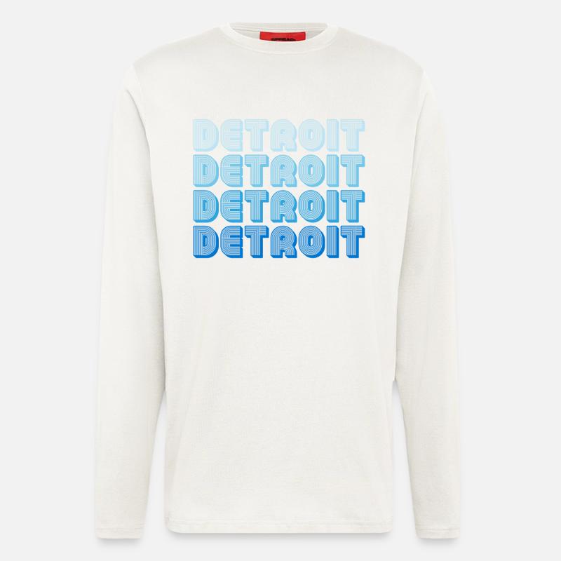 Detroit Gradient Word Sequence - Longsleeve - made by SPREAD  - OFF WHITE