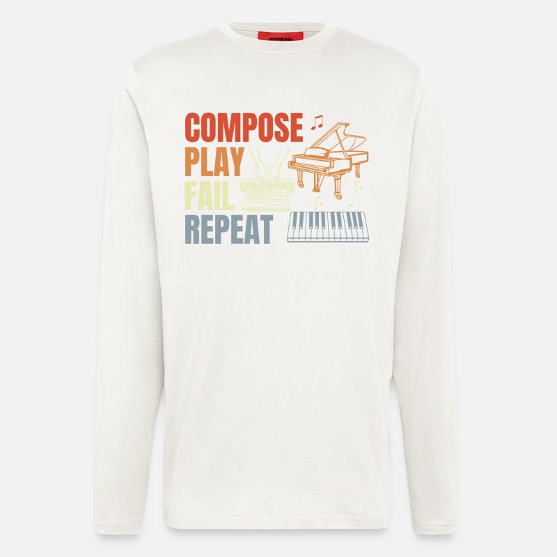 Piano Player Routine - Longsleeve - made by SPREAD  - OFF WHITE