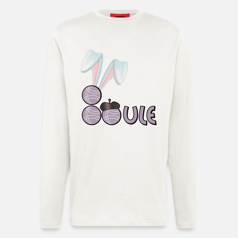 Frohe Ostern - BALL - Pétanque - Langarmshirt - made by SPREAD  - OFF WHITE