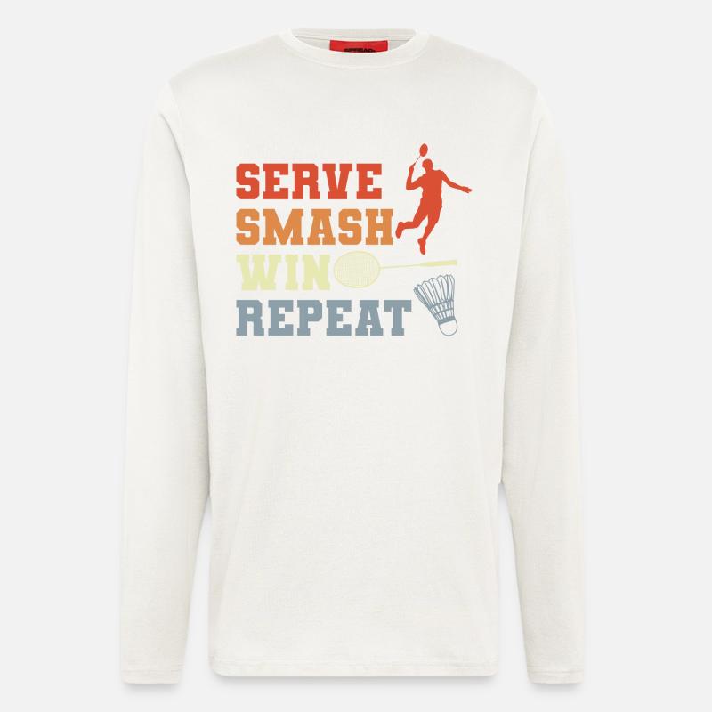 Badminton Routine - Longsleeve - made by SPREAD  - OFF WHITE