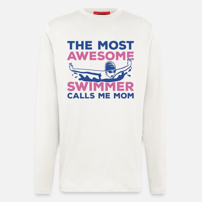Schwimmer Mutter - Langarmshirt - made by SPREAD  - OFF WHITE