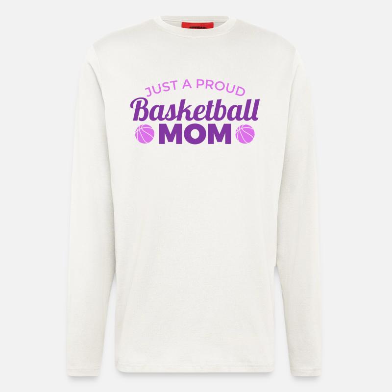 Stolze Basketball Mutter - Langarmshirt - made by SPREAD  - OFF WHITE