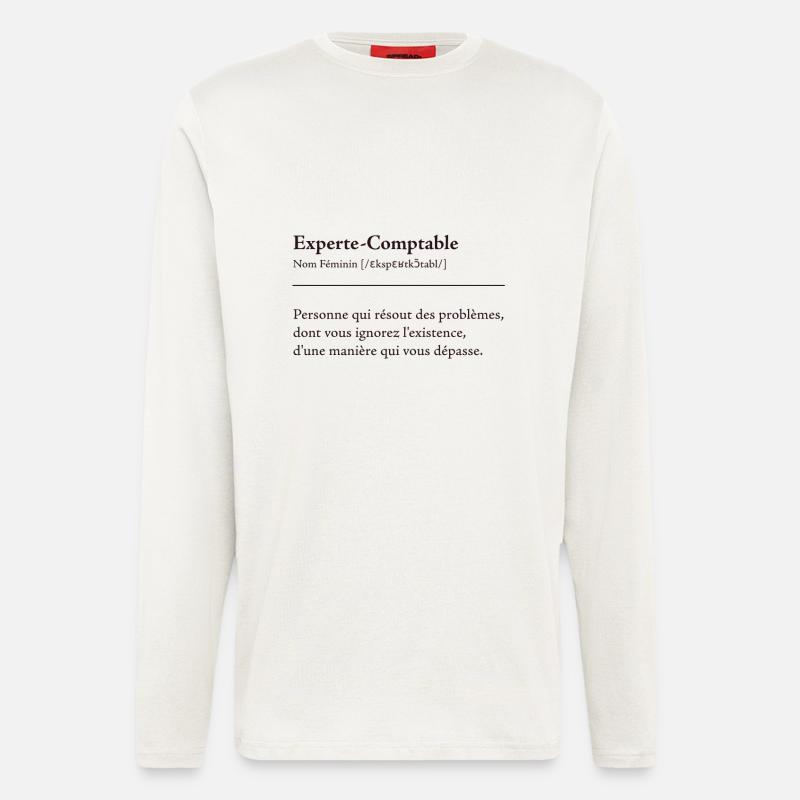 Experte Comptable Definition - Manches longues bio décontracté fabriqué en UE - OFF WHITE