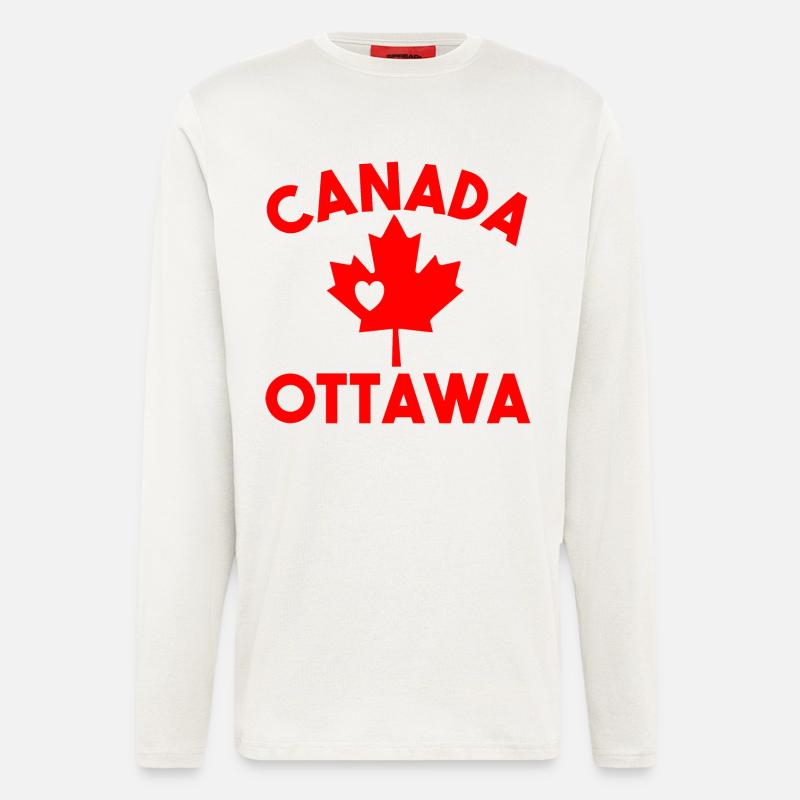 Kanada Ottawa Ontario - Langarmshirt - made by SPREAD  - OFF WHITE