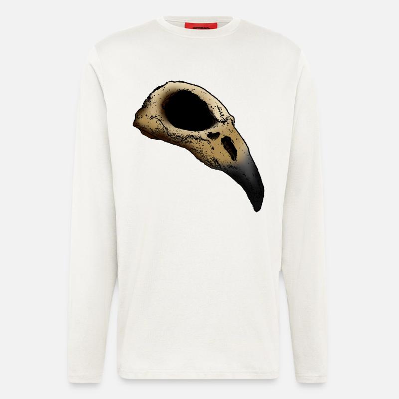 Rabenschädel Side - Langarmshirt - made by SPREAD  - OFF WHITE