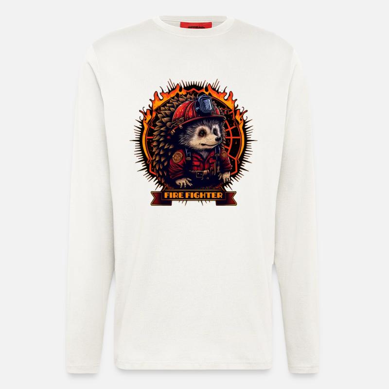 Firefighter / Firefighter / Hedgehog - Longsleeve - made by SPREAD  - OFF WHITE