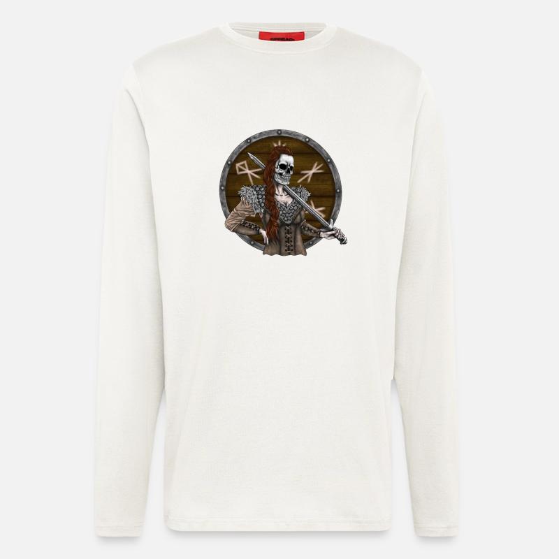 Vikingmaidmit Schild - Langarmshirt - made by SPREAD  - OFF WHITE