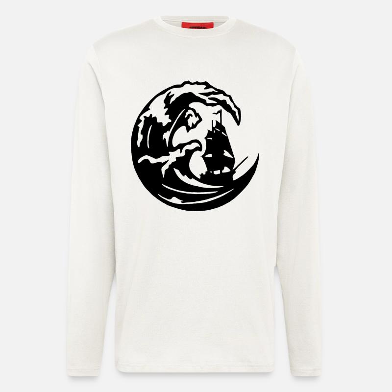The Great Black Wave - Longsleeve - made by SPREAD  - OFF WHITE