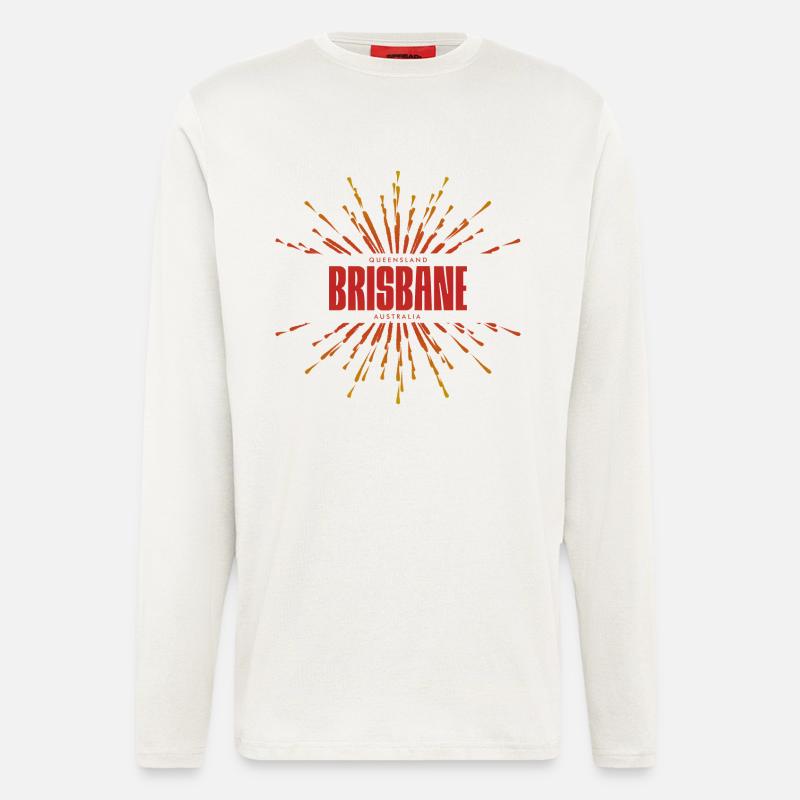 Brisbane Sunburst Logo - Langarmshirt - made by SPREAD  - OFF WHITE