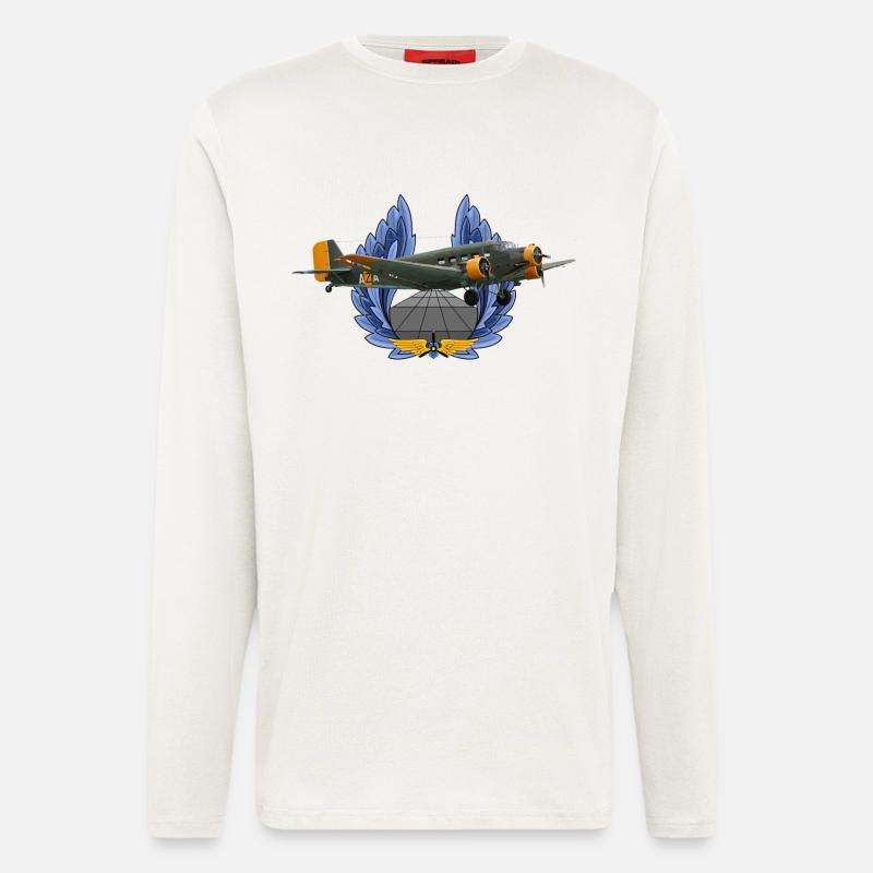 Ju-52 - Langarmshirt - made by SPREAD  - OFF WHITE