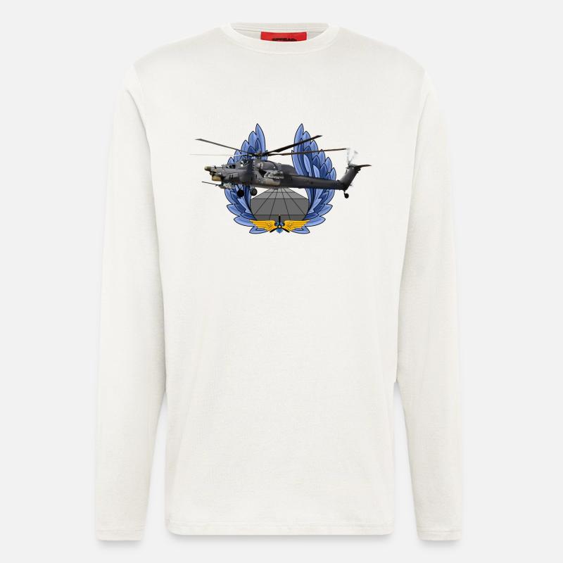 Mi-28 - Langarmshirt - made by SPREAD  - OFF WHITE