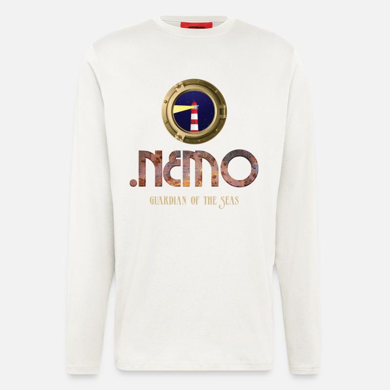 Leuchtturm Wächter der Meere von Nemo - Langarmshirt - made by SPREAD  - OFF WHITE