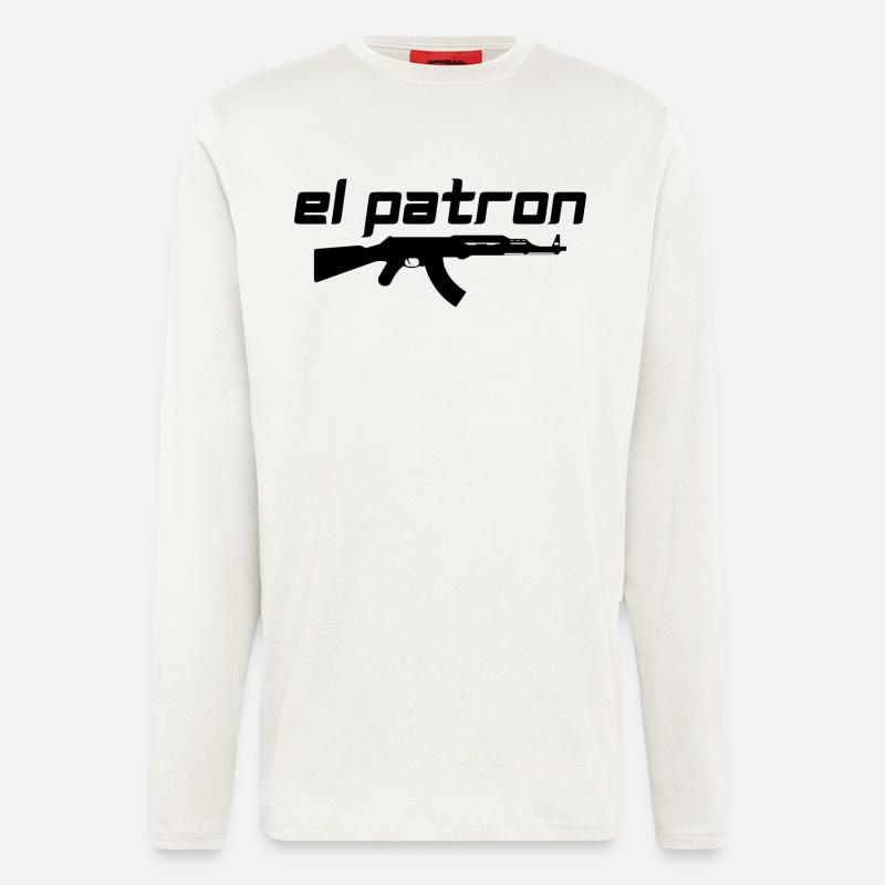 El Patron – Der Chef Look - Langarmshirt - made by SPREAD  - OFF WHITE