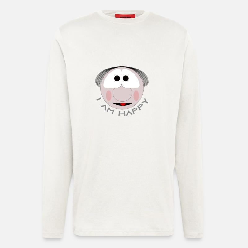 Glücklich - Langarmshirt - made by SPREAD  - OFF WHITE