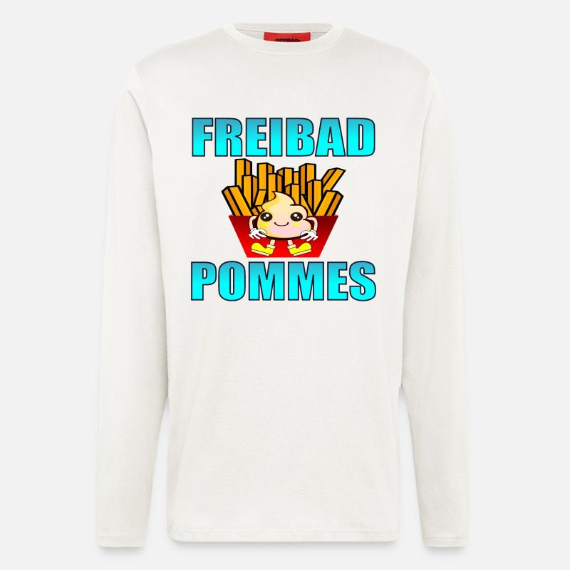 FREIBAD POMMES FRITTEN SOMMER - Langarmshirt - made by SPREAD  - OFF WHITE
