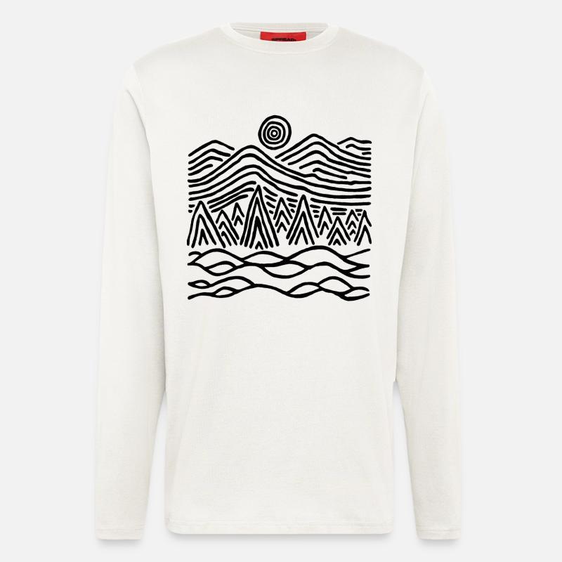 Seltsame schwarze Landschaft - Langarmshirt - made by SPREAD  - OFF WHITE
