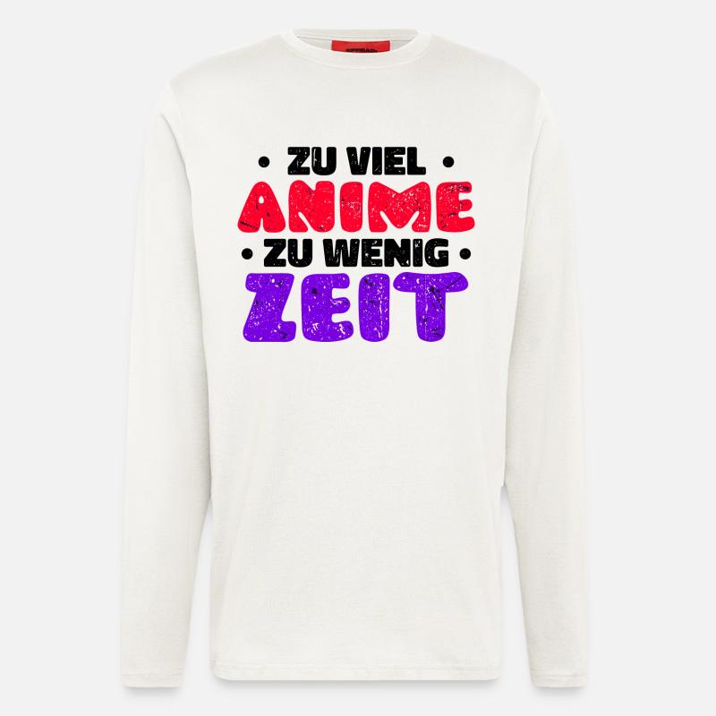 Japan Manga Anime Statement Comic Animation - Langarmshirt - made by SPREAD  - OFF WHITE