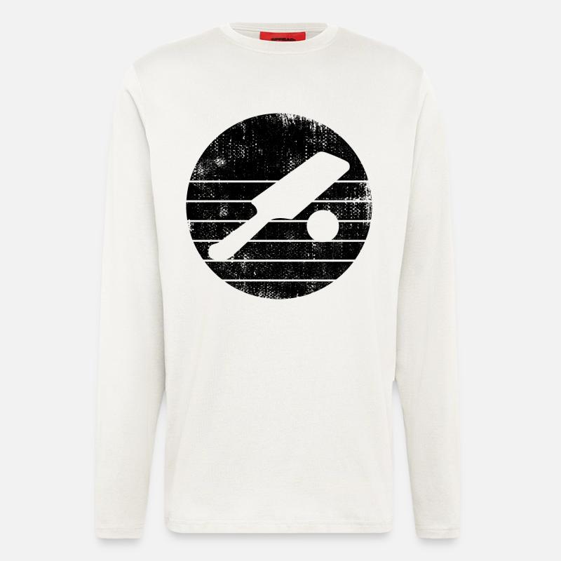 Cricket Schläger und Ball - Langarmshirt - made by SPREAD  - OFF WHITE
