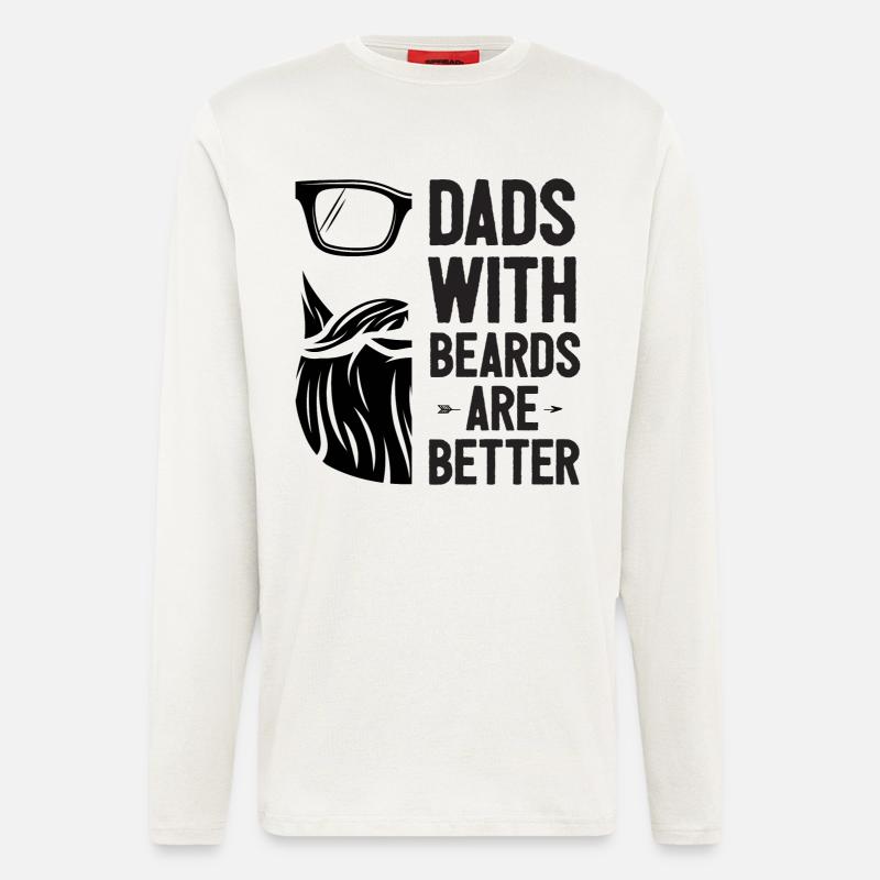 Väter mit Bärten sind besser - Langarmshirt - made by SPREAD  - OFF WHITE
