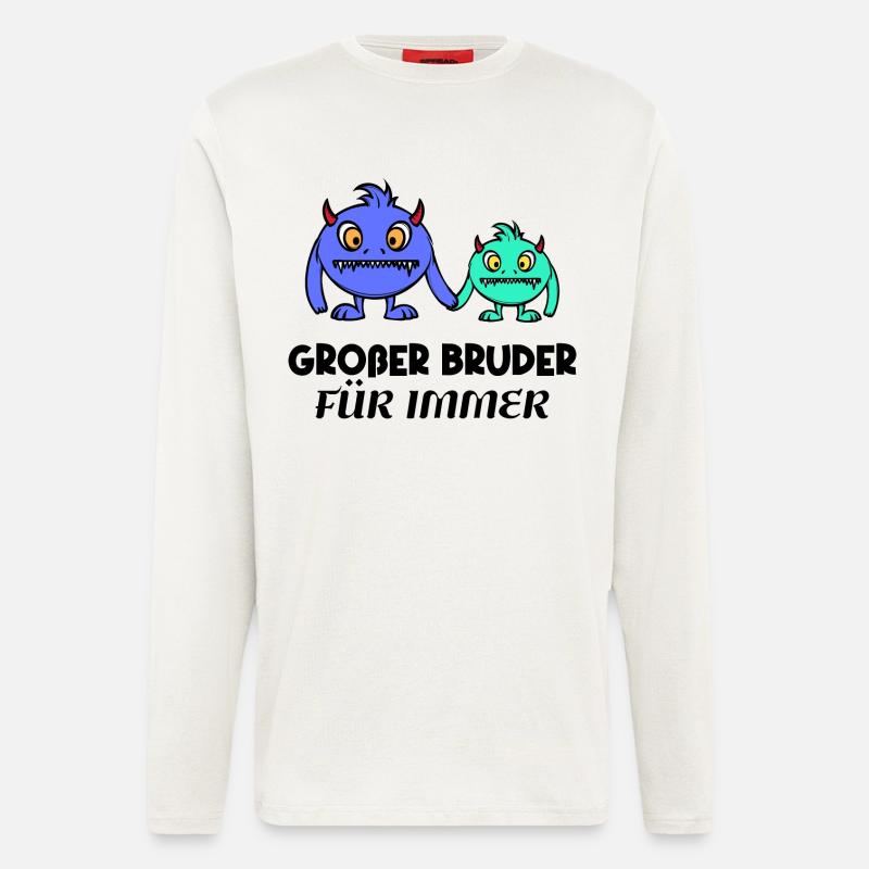 Großer Bruder Geschwisterliebe Statement Bro - Langarmshirt - made by SPREAD  - OFF WHITE