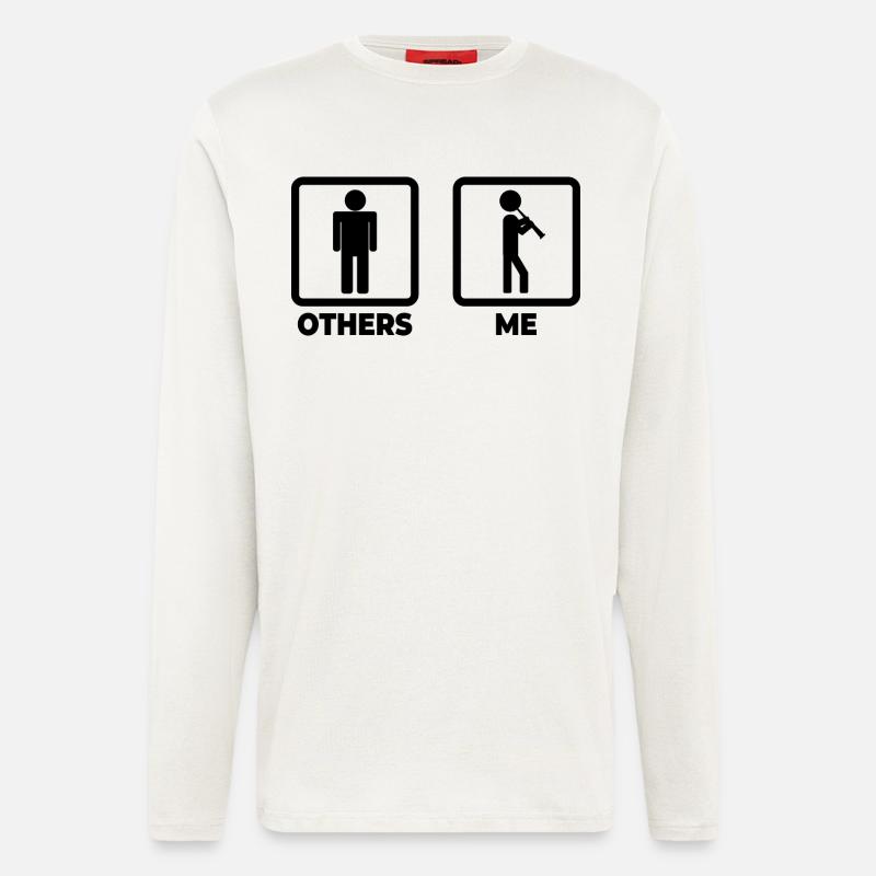 Klarinette Zeitplan - Langarmshirt - made by SPREAD  - OFF WHITE