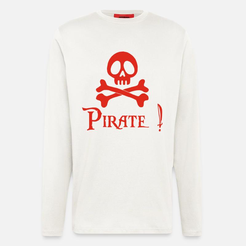 Pirat! (rot) - Langarmshirt - made by SPREAD  - OFF WHITE