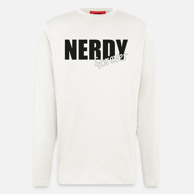 NERDY forever - Logo Black/White - Langarmshirt - made by SPREAD  - OFF WHITE