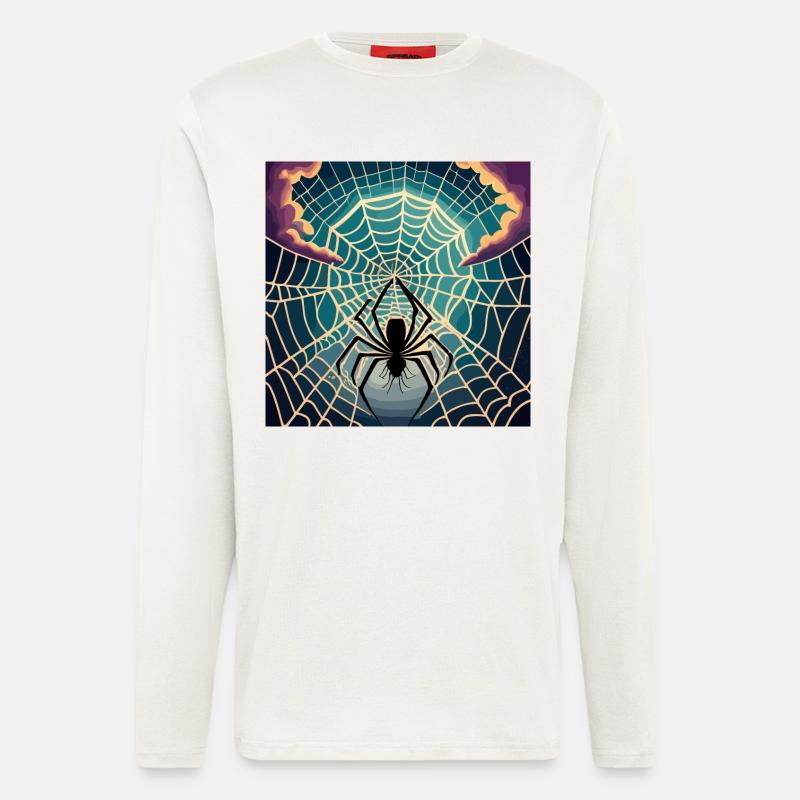 A spiderweb spider moon - Longsleeve - made by SPREAD  - OFF WHITE