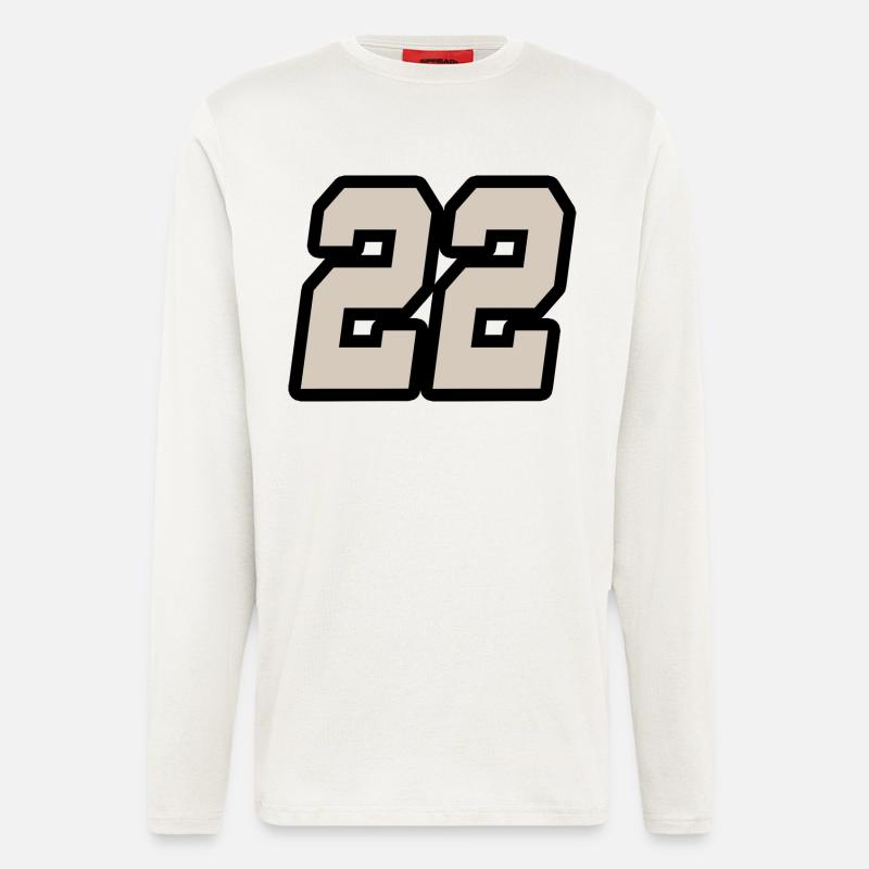 Nummer zweiundzwanzig 22 - Langarmshirt - made by SPREAD  - OFF WHITE