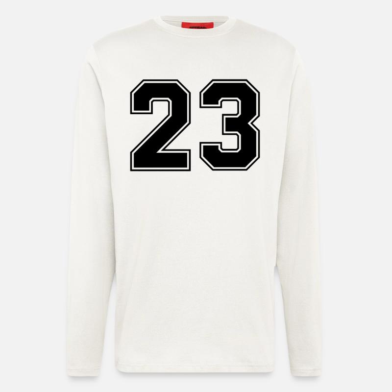 Nummer dreiundzwanzig 23 - Langarmshirt - made by SPREAD  - OFF WHITE