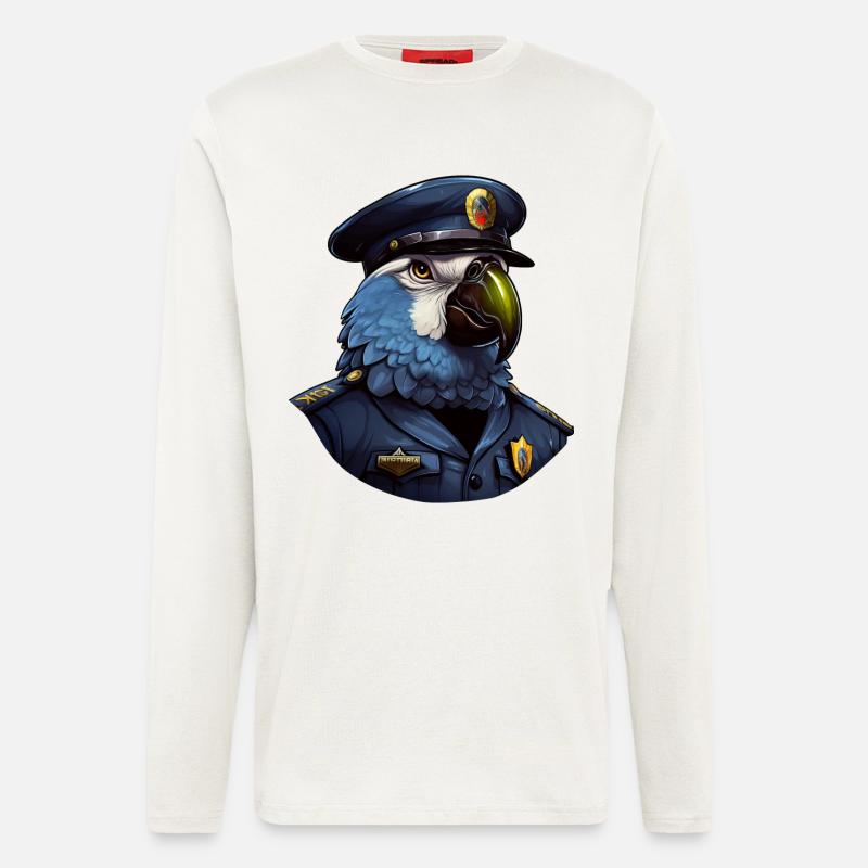 Polizei Papagei - Langarmshirt - made by SPREAD  - OFF WHITE