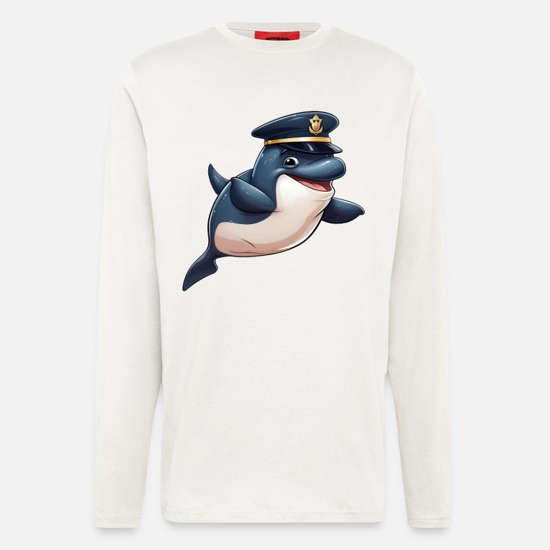 Wal Polizei - Langarmshirt - made by SPREAD - OFF WHITE