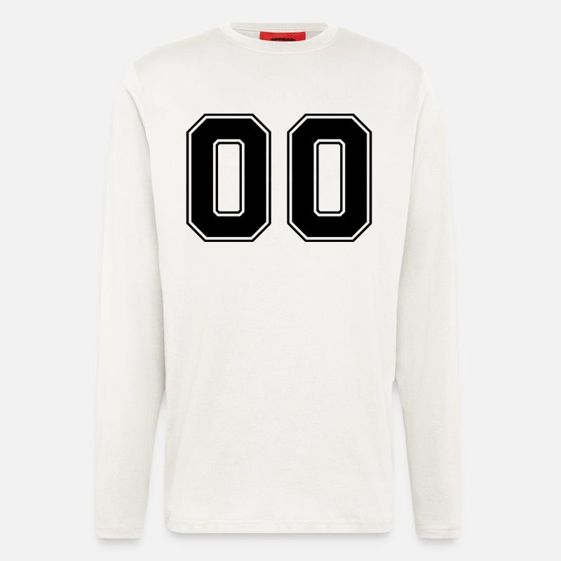 Zahl Null 00 - Langarmshirt - made by SPREAD  - OFF WHITE