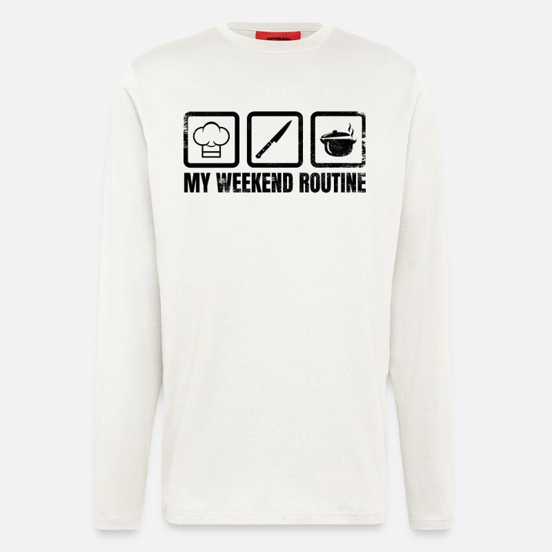 My Weekend Routine - Longsleeve - made by SPREAD  - OFF WHITE