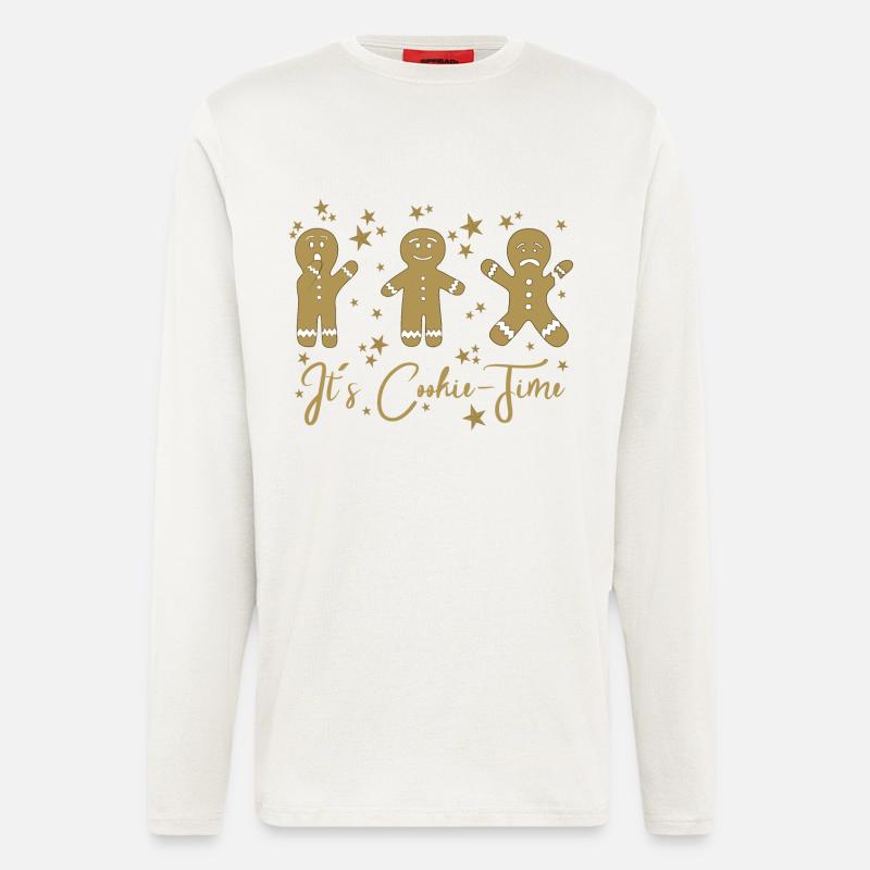 It's Cookie Time – Gingerbread Design - Longsleeve - made by SPREAD  - OFF WHITE