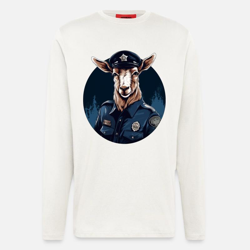 Ziegen Polizei - Langarmshirt - made by SPREAD - OFF WHITE