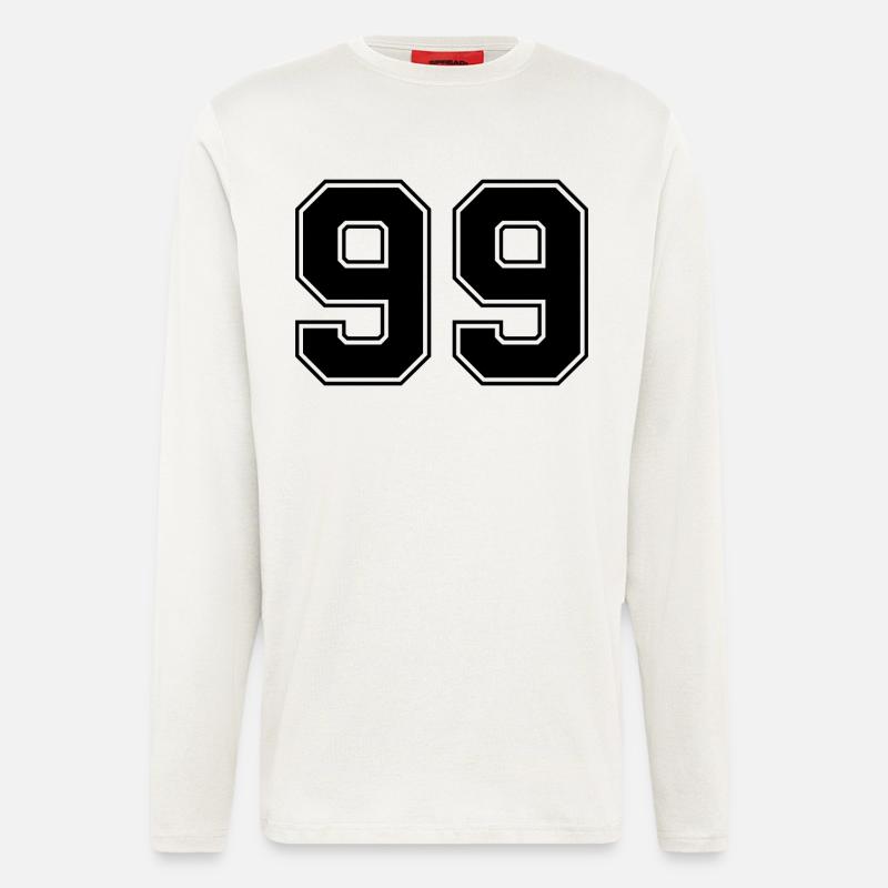 Nummer neunundneunzig 99 - Langarmshirt - made by SPREAD  - OFF WHITE