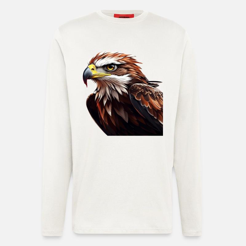 Powerful Eagle Head - Longsleeve - made by SPREAD  - OFF WHITE