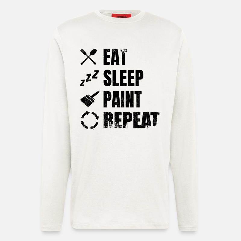 Maler Zeitplan - Langarmshirt - made by SPREAD  - OFF WHITE