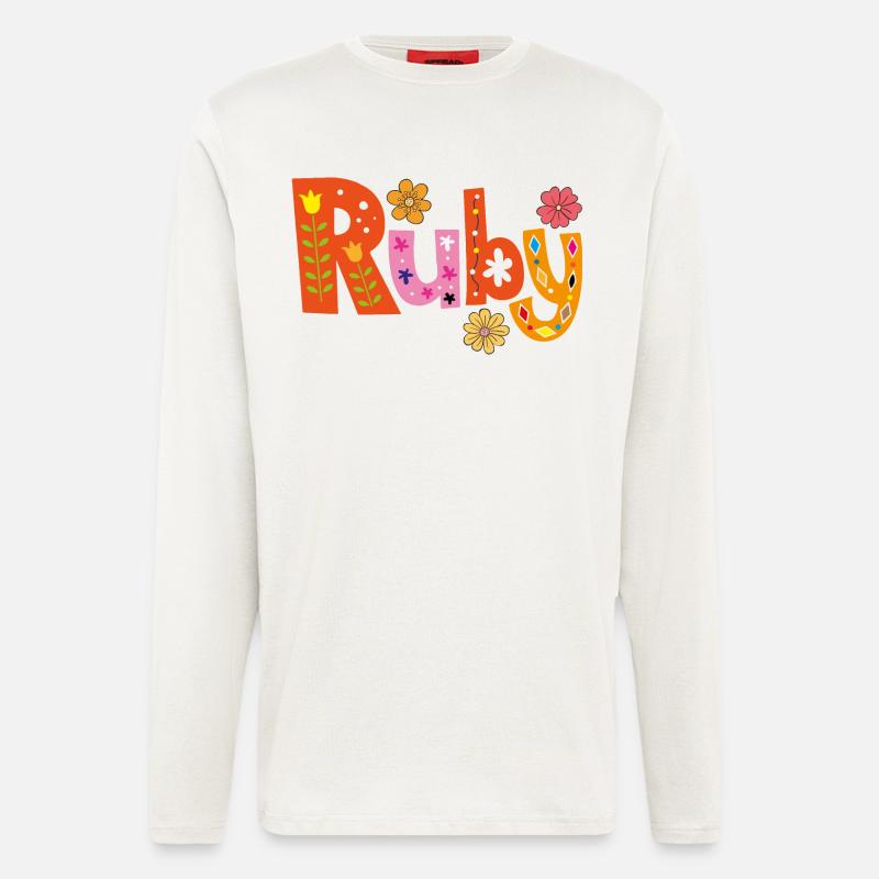 Personalized Ruby Name - Longsleeve - made by SPREAD  - OFF WHITE