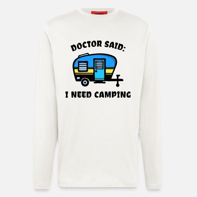 Camper Camping Wohnmobil Statement Wanderer - Langarmshirt - made by SPREAD  - OFF WHITE