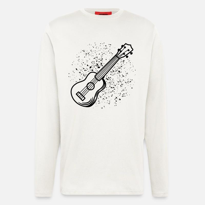 Ukulele Drawing - Longsleeve - made by SPREAD  - OFF WHITE
