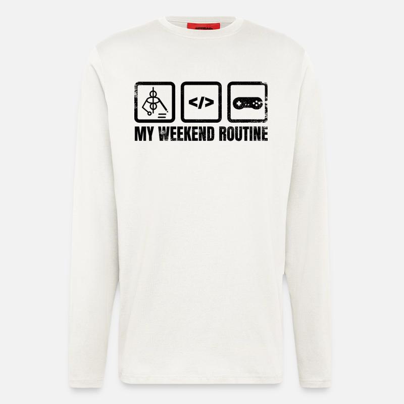 Game Designer Weekend Routine - Longsleeve - made by SPREAD  - OFF WHITE