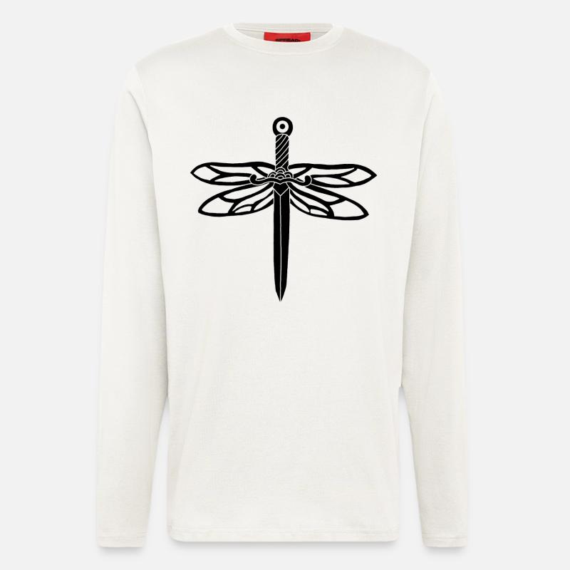 Black Sword and Dragonfly Wings - Longsleeve - made by SPREAD  - OFF WHITE