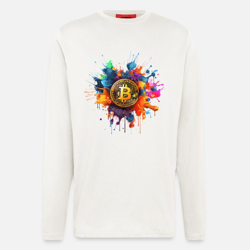 Bitcoin - Langarmshirt - made by SPREAD  - OFF WHITE