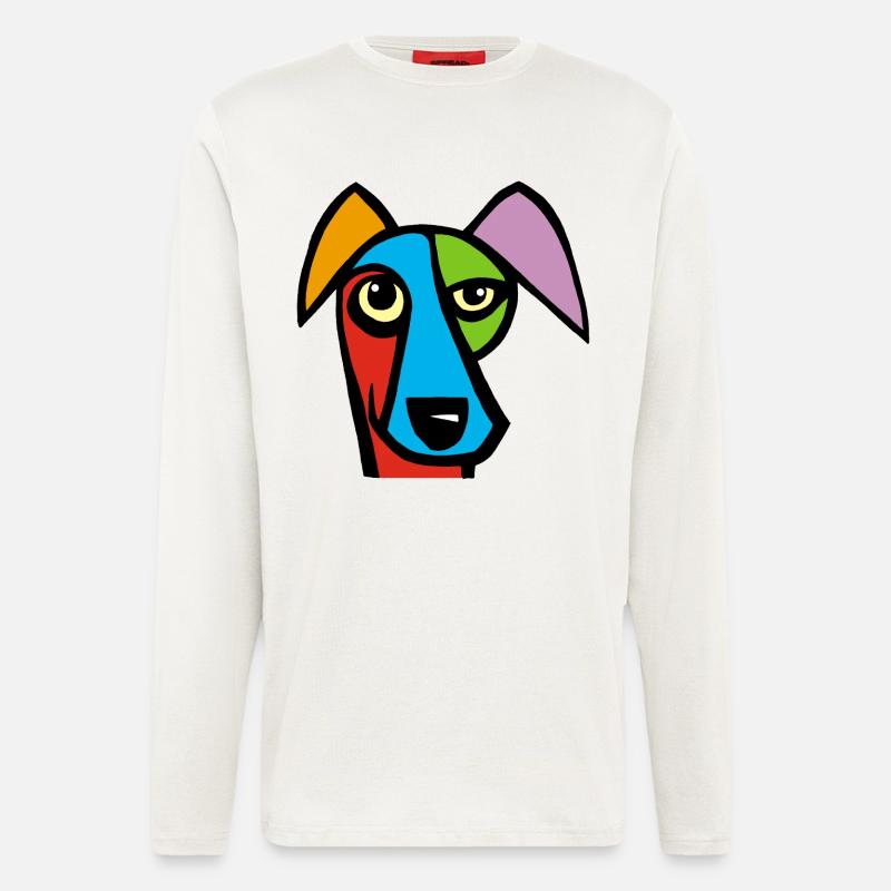 Lustiger Hund - Langarmshirt - made by SPREAD  - OFF WHITE
