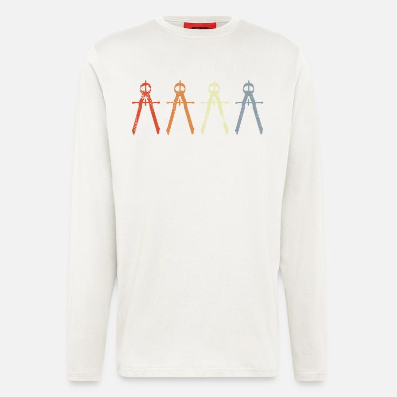 Retro Architect Circle - Longsleeve - made by SPREAD  - OFF WHITE